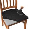 Granbest Set di 4 coprisedili in Jacquard, per Sala da Pranzo, per Sala da Pranzo, Cucina, Colore: Nero