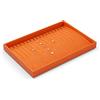 Papten Vassoio Portagioielli in Pelle Arancione,vassoio Per Bracciali | Portagioie per cassetto, organizer per gioielli, espositore, 35x24x3 cm, vassoio per gioielli impilabile