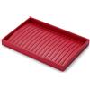 Papten Vassoio Portagioielli in Pelle Rossa,vassoio Per Bracciali | Portagioie per cassetto, organizer per gioielli, espositore, 35x24x3 cm, vassoio per gioielli impilabile