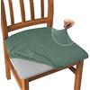 Granbest Coprisedie in jacquard elasticizzato Set di 4, fodere per sedie da pranzo ad alta elasticità, antipolvere, protezione per sedie da pranzo, per cucina (Set di 4, verde matcha)