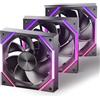 AsiaHorse Nyota Ventola per PC RGB da 120 mm Reverse, 3 pezzi [HDB] 2000 RPM/61.5 CFM/2,16 MMH2O ARGB Ventola 5 V3 PIN ARGB e 12 V4 PIN PWM, durata 50,000 ore