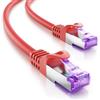 deleyCON 0,25m Cavo Rete CAT7-10 Gigabit - Cavo Patch RJ45 Ethernet (Rame, Schermatura S/FTP PiMF) - per Highspeed LAN DSL Switch Modem Router Patchpanel CAT7 CAT6 CAT5 - Rosso
