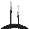 VENTION Cable de guitarra de 6,35 mm para instrumentos, 1/4 pulgadas, conector TS de 6,35 mm a conector jack de 6,35 mm para altavoces, amplificador, bajo, mezclador - 1 m
