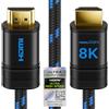 deleyCON 1m Cavo HDMI 2.1b 8K 48G Ultra High Speed Certificato | 8K@60Hz, 4K@144Hz 120Hz, 2K@144Hz/165Hz, eARC, HDCP 2.3/2.2, DTS:X, HDR, Dolby Atmos, TV, PS5, Xbox, Soundbar