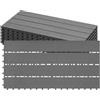 Laneetal Set di 6 Pavimento per Esterno, Pavimento WPC Incastro, per Giardino, Patio, Terrazza, Balcone, Pavimentazione Esterna 30x60 cm, Grigio Chiaro