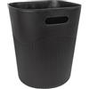 JVL Riblex - Pattumiera quadrata, 11 l, per bagno, camera da letto, ufficio, colore: nero