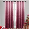 DWCN Ombre - Tende oscuranti per camera da letto, lussuose tende oscuranti con motivo damascato per soggiorno, 1 paio di tende per finestre sfumate, 133 x 213 cm di lunghezza, rosso bordeaux