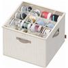 SONGMICS Scarpiera da armadio, organizer per scarpe in tessuto con scomparti regolabili, scomparti impilabili, coperchio trasparente, fino a 16 paia, beige