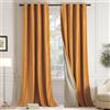 GIGIZAZA Tende 100% oscuranti in velluto, 305 cm, 2 pannelli, colore: giallo senape, tende per finestre, fodera termica isolante, tende di lusso per soggiorno e camera da letto