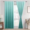DWCN Tende oscuranti color foglia di tè, lunghezza 213,4 cm, con linguetta posteriore damascata, tende per finestre, isolamento termico, blocco della luce, per camera da letto e soggiorno, 2 pannelli