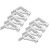 Fackelmann 9921650 - Set di 8 mollette per tovaglia con Molla, Pinza per tovaglia Esterna, Pinza per tovaglia Regolabile, plastica, Bianco, 5,5 cm