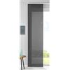 Gardinenbox 85589N - Set di tende a pannello, in voile, 245 x 60 cm, con binario di pannello, asta di contrappeso, colore: Nero