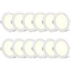 Amazon Basics, Plafoniera da incasso, 100 mm, bianco,Confezione da 12