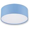 REV Plafoniera da soffitto per camera da letto, soggiorno e cucina, rotonda, 30 cm, con paralume in tessuto dal look vintage, azzurro