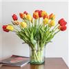 DUYONE 40 tulipani artificiali, bouquet in lattice morbido al tatto, tulipani finti per ufficio, matrimoni, feste, casa, cucina, giardino, decorazione