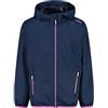 CMP Giacca Pioggia Da Bambini Con Cappuccio Fisso CMP Knit Tech mélange fleece jacket, Man, Fire-Antracite, 46 Girl's (Pacco da 1)