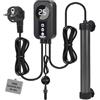 EXLECO Riscaldatore Acquario da 50 W Tubolare in Titanio con Controller a LED e Sensore di Temperatura, Riscaldatore per Acquario Pesce con Temperatura Regolabile, Adatto per Pesci Mini 20-40 Litri