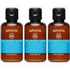 Apivita Hyaluronic Hydra Shampoo Idratante con Acido Ialuronico Anti-crespo, capelli secchi 3x75 ml