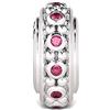 GNOCE Charm distanziatore in argento Sterling con zirconia cubica rossa, adatto a tutti i braccialetti