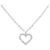Sanixa Karma NH11058597 - Collana da donna a forma di cuore, in argento 925, con catena di cristallo, 40 cm, chiusura ad anello a molla, regalo per donne