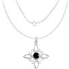 Only faith Collana nodo di strega in argento Sterling con pietra naturale, da donna, in argento Sterling 925 italiano, 50 cm, con confezione regalo