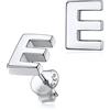 Silvora Lettere A - Z Argento Ciondoli Alfabeto per Figlia Madre Nonna Donne, Collana in Argento 46 cm Lunghezza + 5 cm Prolunga Argento Sterling