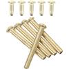 Gatuida Rivetti per Asse Ventaglio Pieghevole 3mm, Set da 5, Oro | Dado e Rivetti in Metallo, Finitura Dorata Placcata, per Riparazione Ventaglio Pieghevole e Bricolage