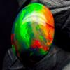 AK GEMS AND JEWELLERY Opale Nero 4,1 ct Cabochon Sciolto Etiopico Naturale Fuoco 14x10mm