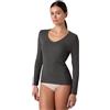 Lovable Maglia Manica Lunga in Modal Metallizzato, Scollo a V