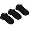 Emporio Armani Men's MULTIPACK MONOGRAM 3-PACK SOCKS INSIDE Black S/M