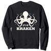 Polpo Kraken Mare Mostro Cthulhu Lets Get Kraken Polpo stampa regalo retrò Octopi Kraken Felpa