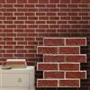 COMSTICKC Mattoni 3D Adesivi Murali Rosso, 10 Pezzi 30 x 30cm | Alta qualità PVC Pannelli Adesivi per Pietra 3D, Pannelli Decorativi per Soggiorno, Bagno, Cucina