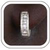 HANLI Orecchini Uomo Cerchio Diamante Argento 925 / Oro Placcato 14K e Zirconi Cubici Anallergici Leggeri Trendy Gioielli di Moda per le Uomo