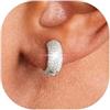 HANLI Orecchini Uomo Cerchio Diamante Argento 925 / Oro Placcato 14K e Zirconi Cubici Anallergici Leggeri Trendy Gioielli di Moda per le Uomo
