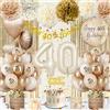 Anook Palloncini 40 Anni Compleanno, Addobbi Compleanno 40 Anni Donna Beige Oro | Palloncini 40 Anni, Festoni 40 Anni, Tenda Metallica per Decorazioni Compleanno 40 Anni Donna