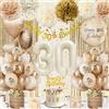 Anook Palloncini 30 Anni Donna, Decorazioni Compleanno 30 Anni Beige Oro | Palloncini Compleanno 30 Anni, Festoni Compleanno 30 Anni, Tenda Metallica per Addobbi Festa 30 Anni Donna