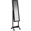 vidaXL Specchio da terra nero 34x37x146 cm