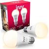 Innr Zigbee E27 LED, compatibile con Philips Hue*, lampada intelligente bianco caldo dimmerabile 1150lm confezione da 2 pezzi