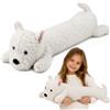 Lean Toys Grande peluche West Highland Dog peluche mascotte bianco 90 cm