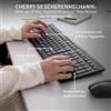 Unbranded Stream Desktop, tastiera e mouse wireless, layout QWERTZ tedesco, colore nero