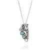 Giovanni Raspini / Animalier / collana con pendente blue jaguar / argento, madreperle doppiate con cristallo di rocca e quarzo - 12681