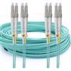 Elfcam® - Cavo in fibra ottica LC/UPC a LC/UPC, OM3 multimodale duplex 50/125um LSZH (1m x 2 pezzi)