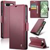 XKchatpt Custodia a Portafoglio in Pelle PU per Google Pixel 8A con Blocco RFID, Porta Carte, Funzione di Supporto, Custodia Protettiva Antiurto (Rosso Scuro)