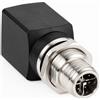SZRMCC Adattatore da M12 a RJ45, da M12 a RJ45, codice D, 4 pin maschio a RJ45 femmina, adattatore di rete Ethernet industriale impermeabile (8 pin maschio-rj45 femmina, codice X a 8 pin)
