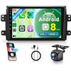 Rimoody 8 Core 6G+128G Wireless Carplay Android Autoradio per Suzuki SX4 2006-2013 FIAT Sedici 2005-2014 9 Pollici Autoradio Android Auto GPS Navi WiFi Mirror Link Bluetooth FM/RDS/DSP Telecamera Posteriore