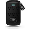Monster Wall Tap Surge Protector - Power Surge Protector with Wall Mount - Heavy Duty Protection with up to 6 AC, 1 USB-C and 1 USB-A Port