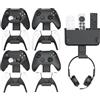 OIVO VGA DESIGN Porta Telecomandi & Cuffie & Controller da Parete, 4 Supporti con Ganci Muro per 8 Controller da Gioco, Organizzatore da Parete per Telecomando, con Nastro Adesivo Resistente
