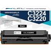 LCL C3220 Nero Cartucce di Toner Compatibile per Lexmark C3220K0 C320010 | per C3224 MC3224 C3326 MC3326 C3426 MC3426 C3224dw MC3224i MC3224dwe MC3224adwe C3326dw MC3326adwe MC3326i C3426dw(1-Pack)