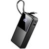 Hosgubo Power Bank 10000mAh, Powerbank 3A Ricarica Rapida USB C Ingressi e Uscite, Potente e Sottile Caricatore Portatile con Cavi Integrati, Caricabatterie Portatile per iPhone Samsung Cellulare Tablet ecc