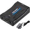 Retoo Convertitore da Scart a HDMI con cavo di alimentazione, supporta PAL, NTSC3.58. NTSC4,43, SECAM, converte video digitali e audio analogico, adattatore per HDTV VHS, compatibile con 1.4 720p